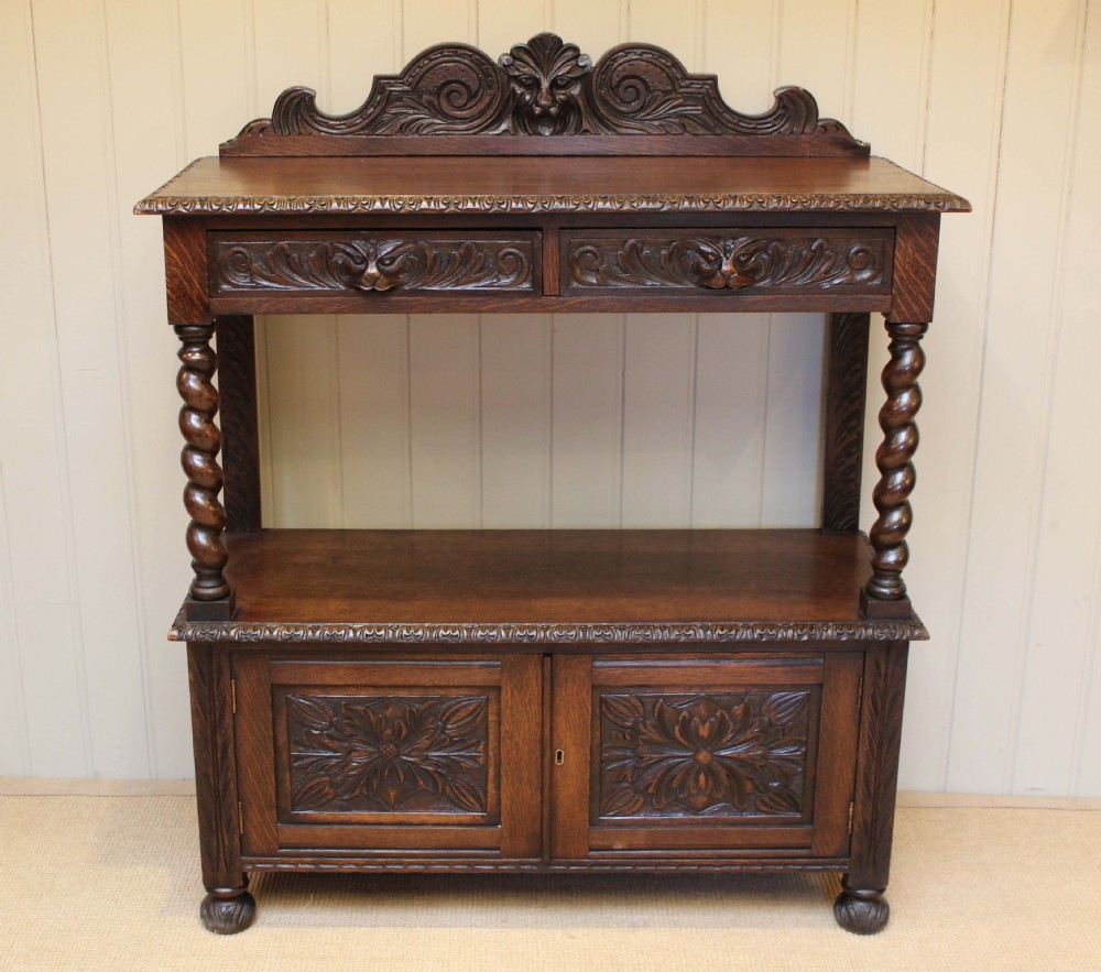 Victorian Carved Oak Buffet 