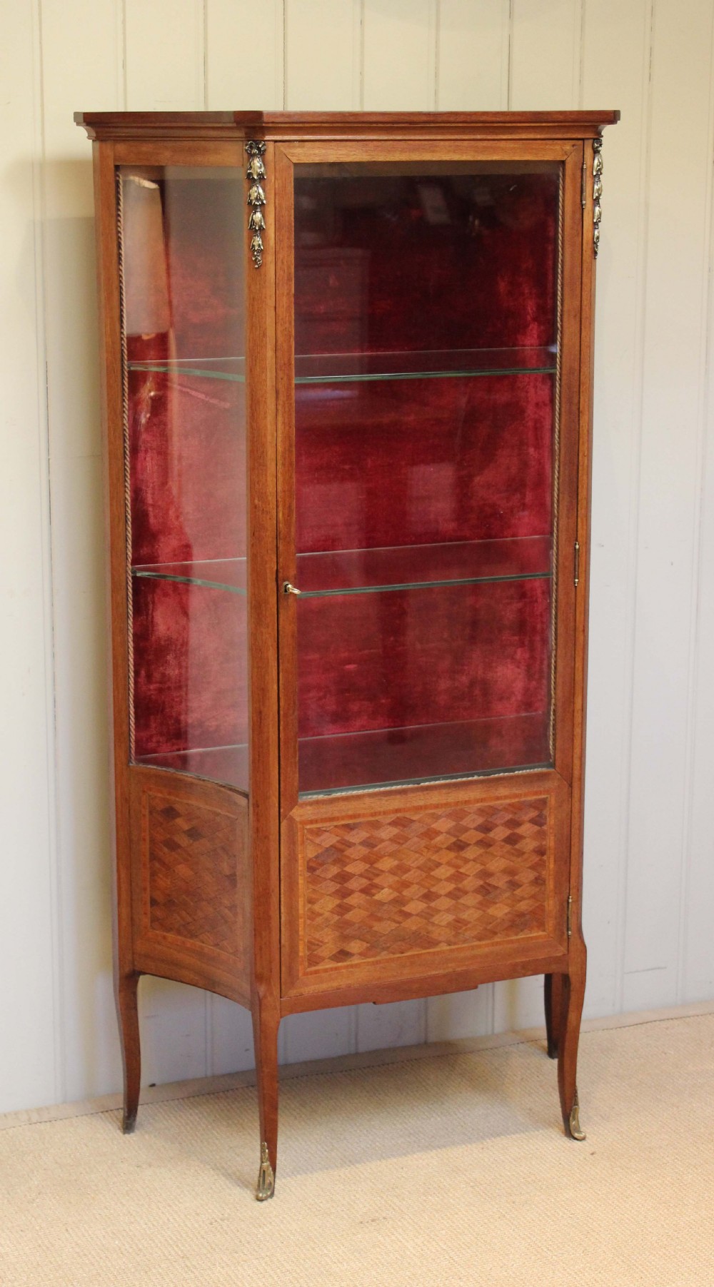 Early 20th Century French Mahogany Display Cabinet 