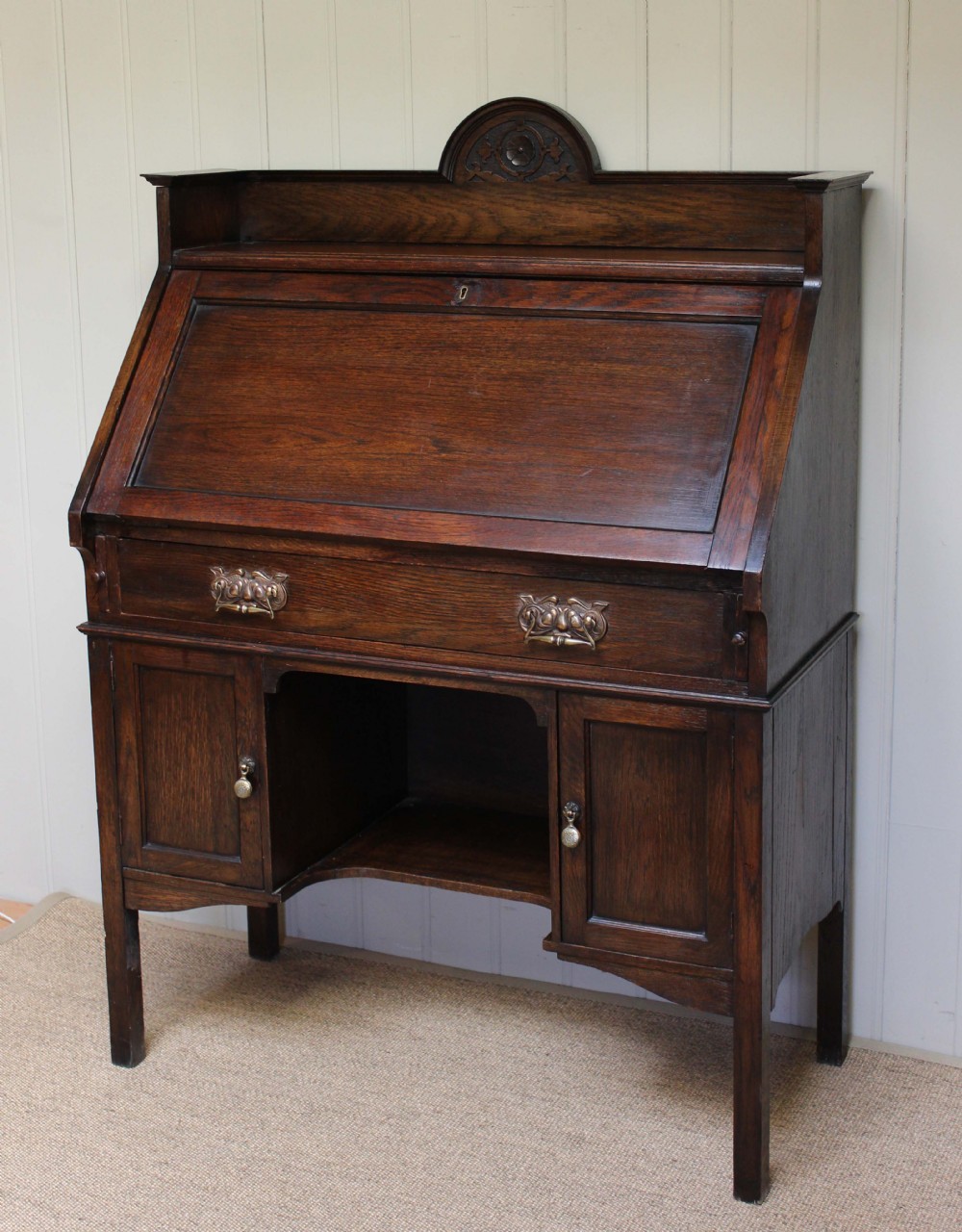 Edwardian Oak Bureau