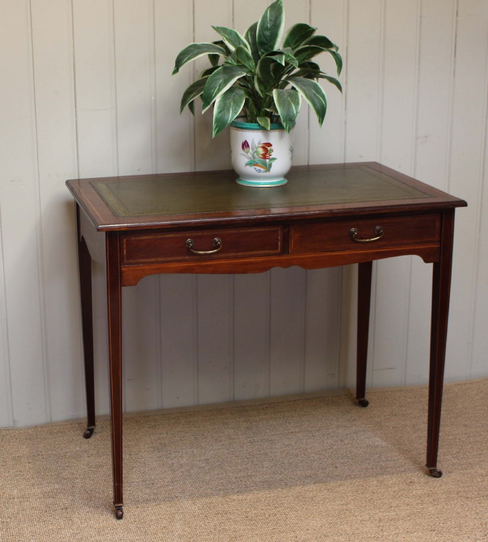 Edwardian Mahogany Two Drawer Side Table