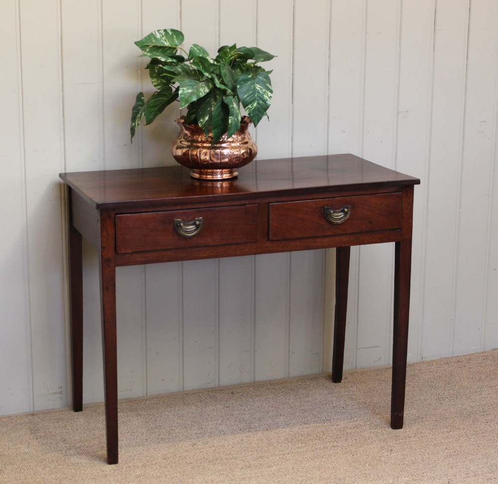 19th Century Mahogany Two Drawer Side Table