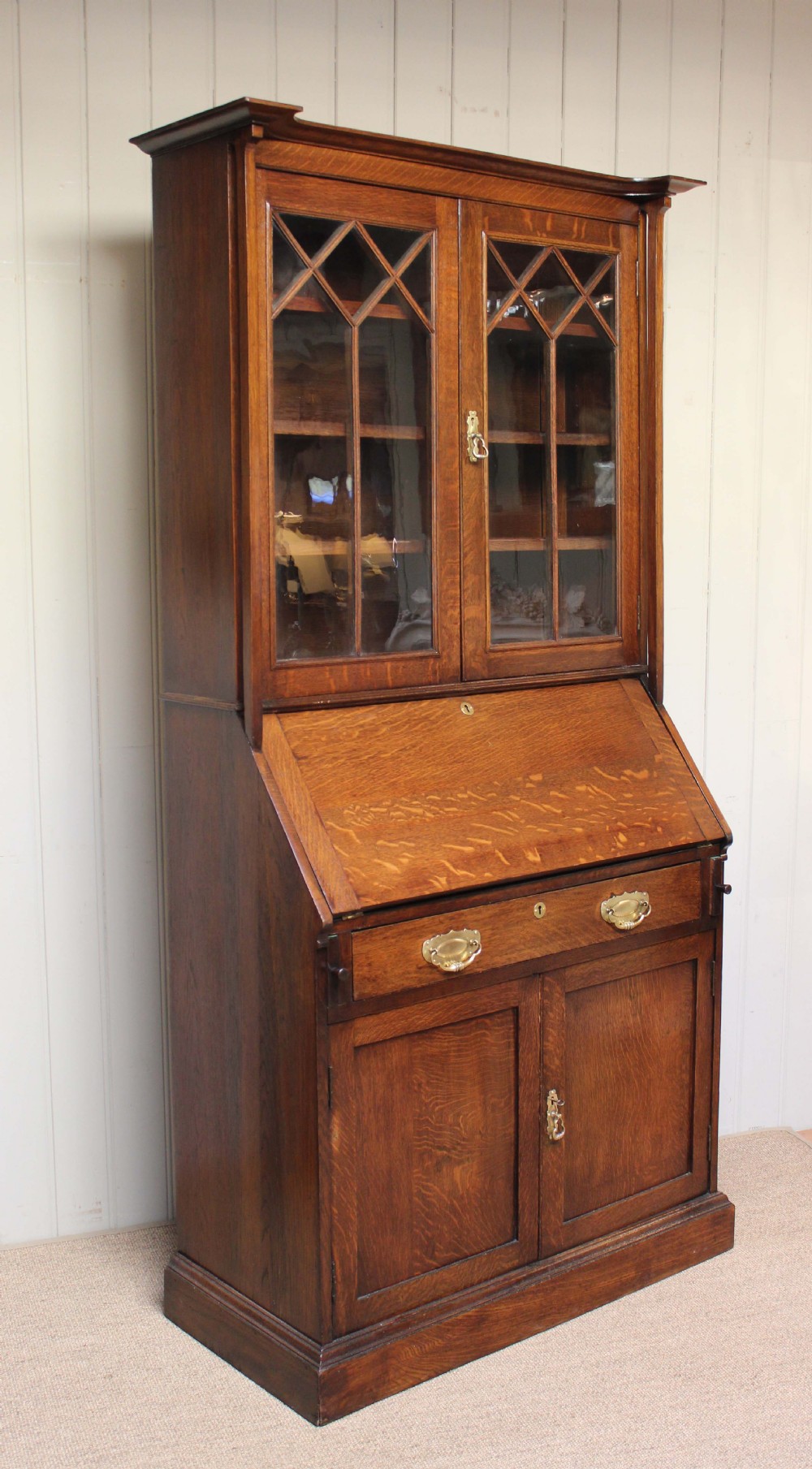 Oak Bureau Bookcase