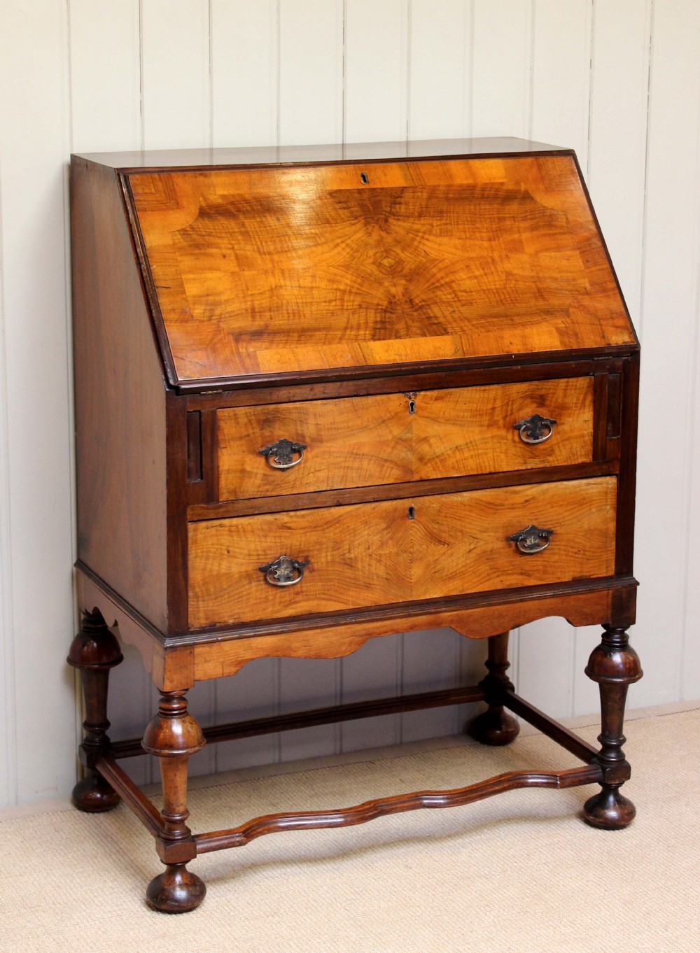 Walnut Queen Anne Style Bureau
