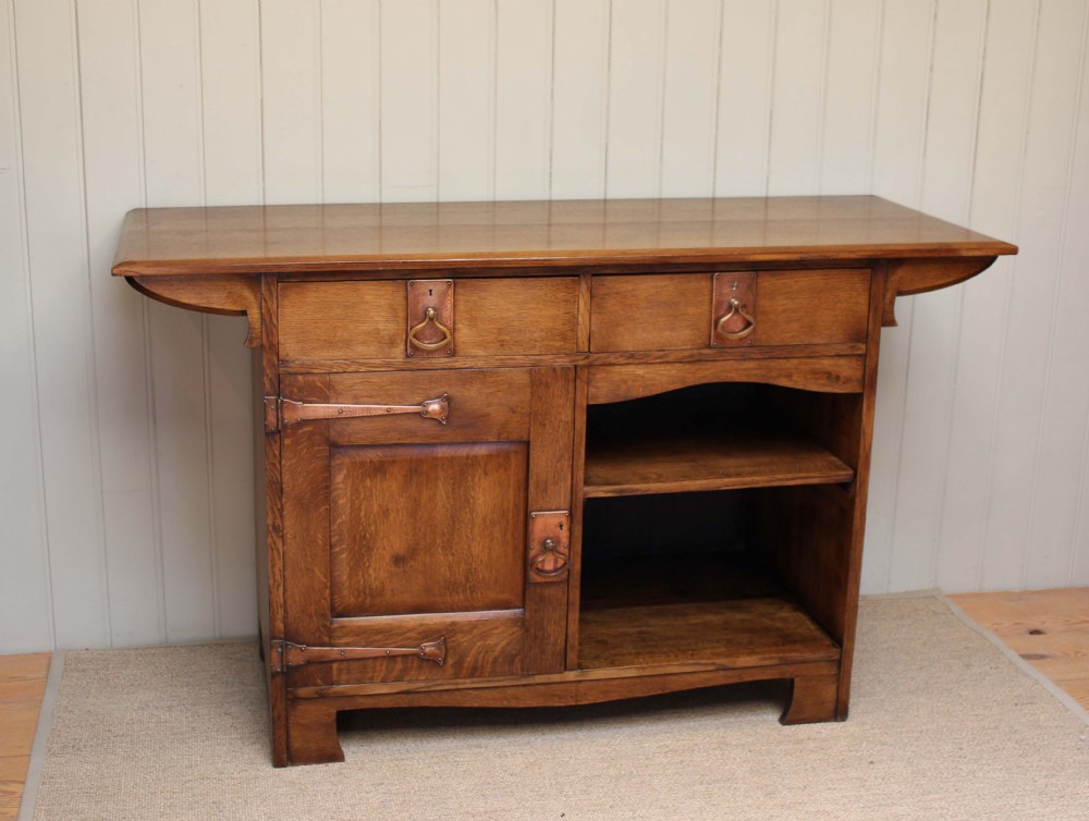 Oak Arts And Crafts Sideboard 