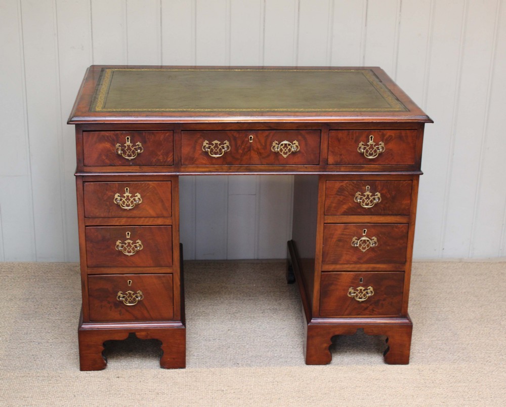 Small Proportioned Mahogany Pedestal Desk