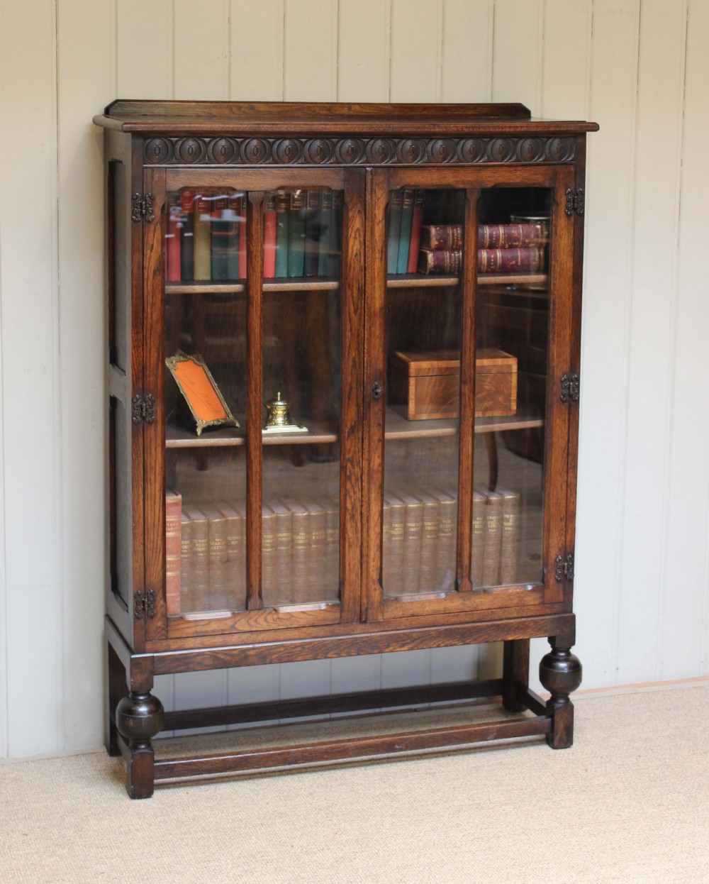 Oak Glazed Bookcase