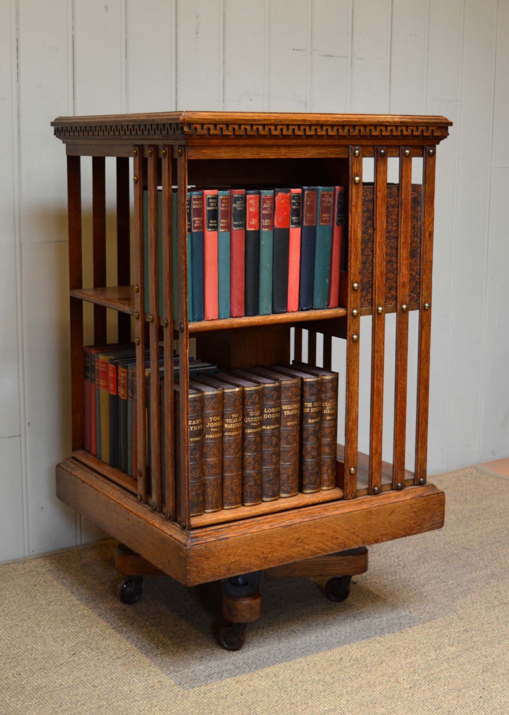 Oak Revolving Bookcase 