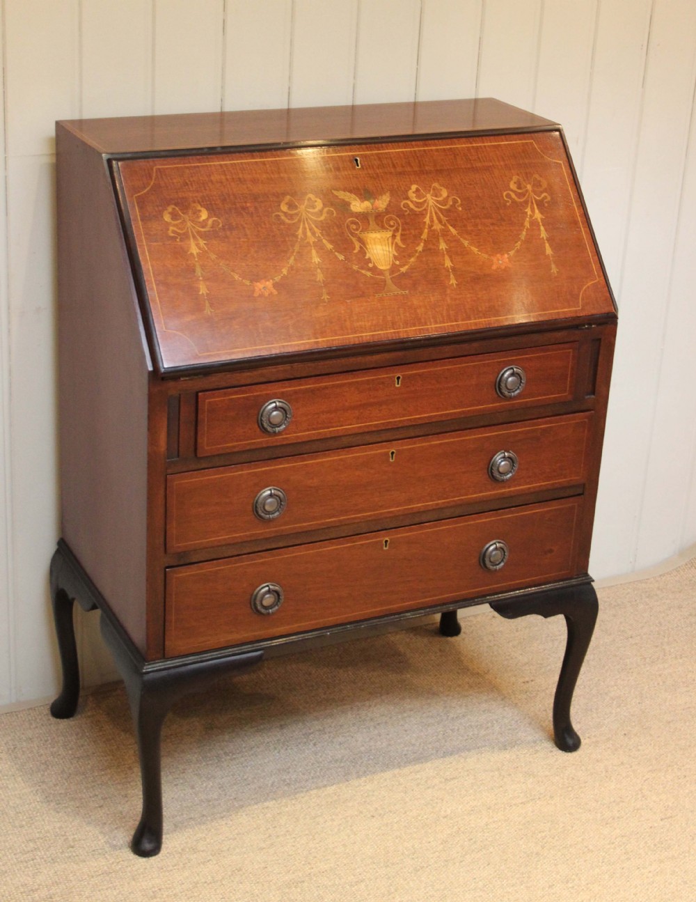 Edwardian Mahogany Inlaid Bureau