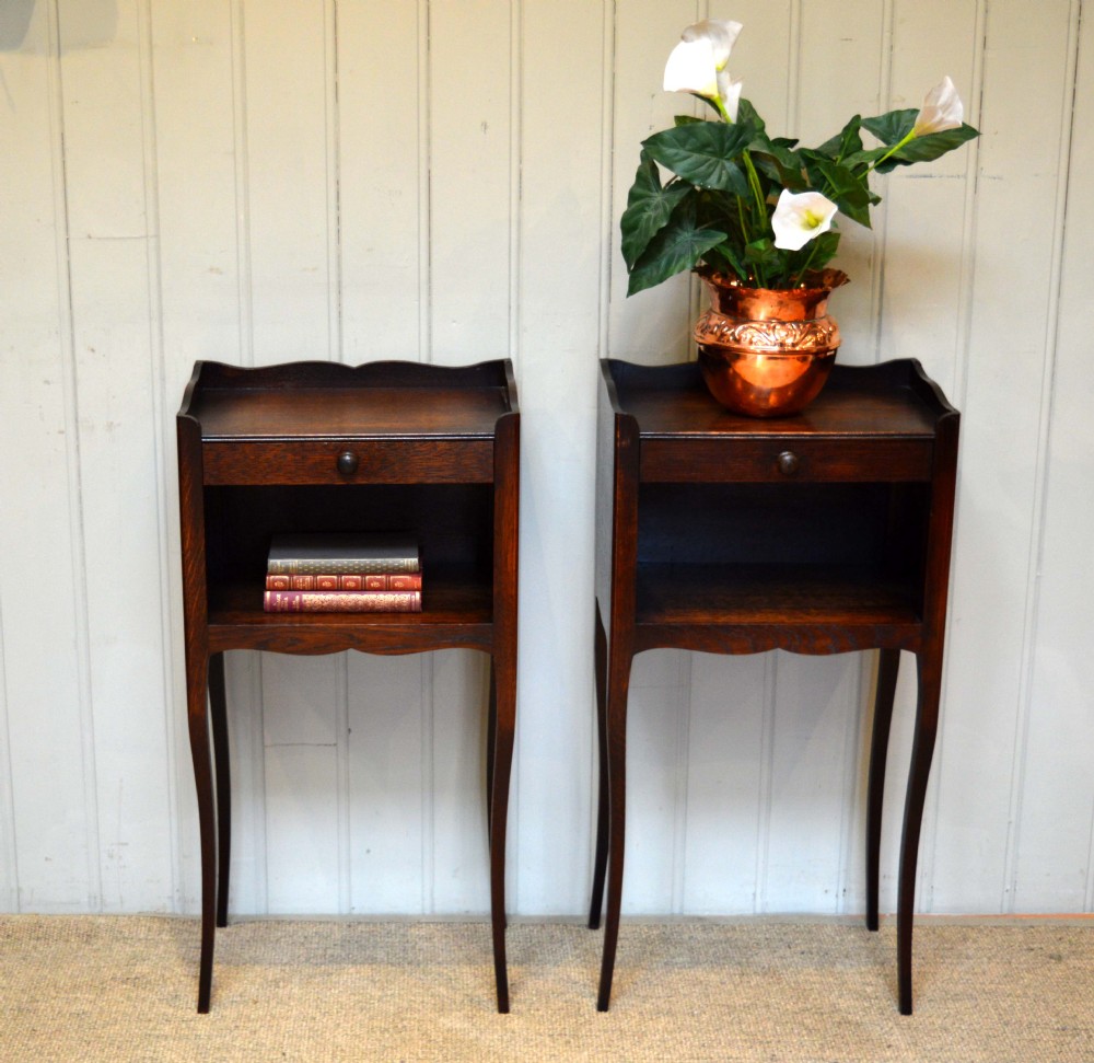 Pair Of Oak Bedside Cabinets