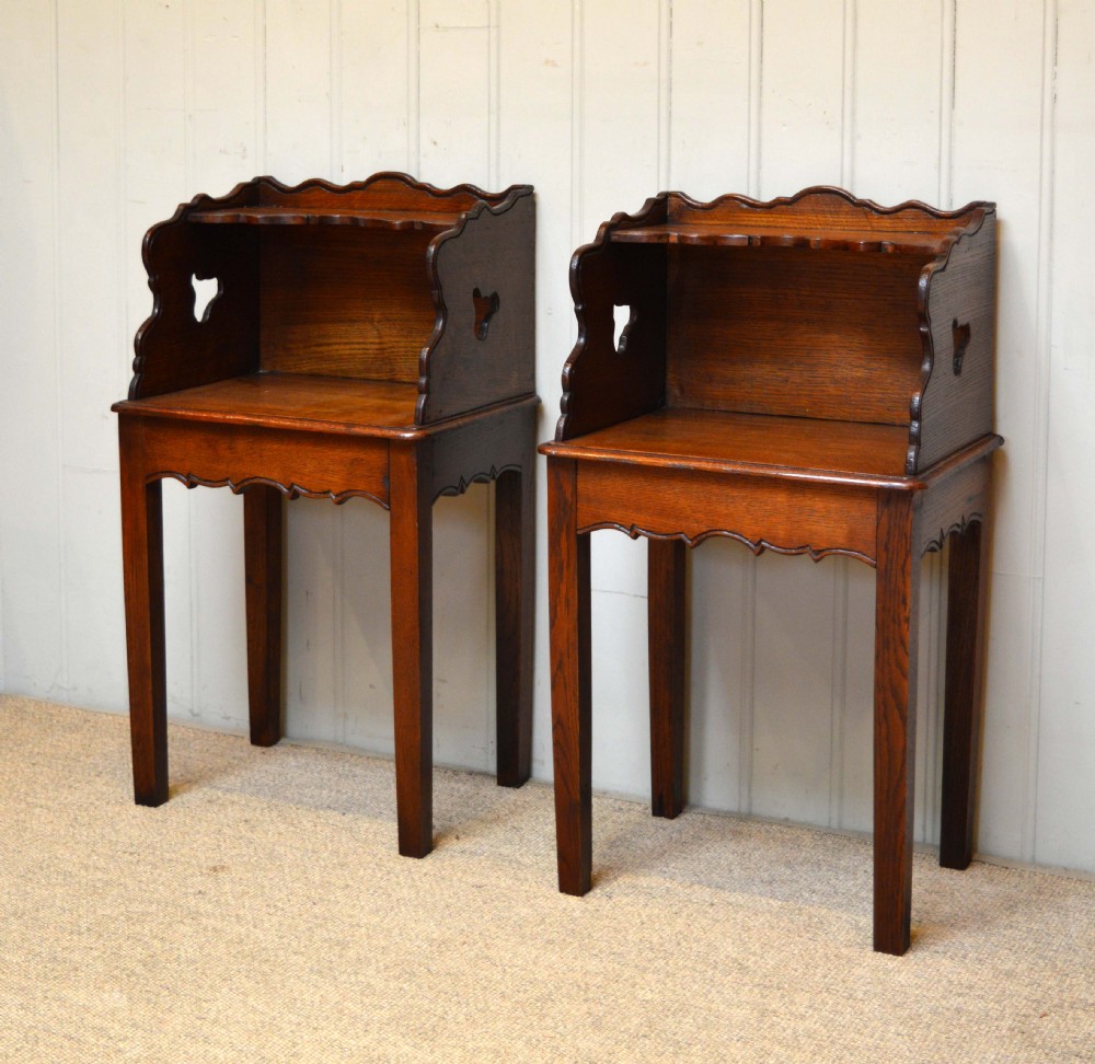 Pair Of Oak Bedside Cabinets