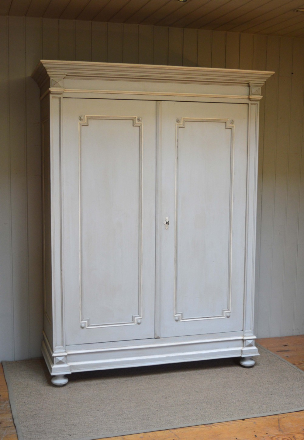 Late 19th Century Painted Continental Wardrobe