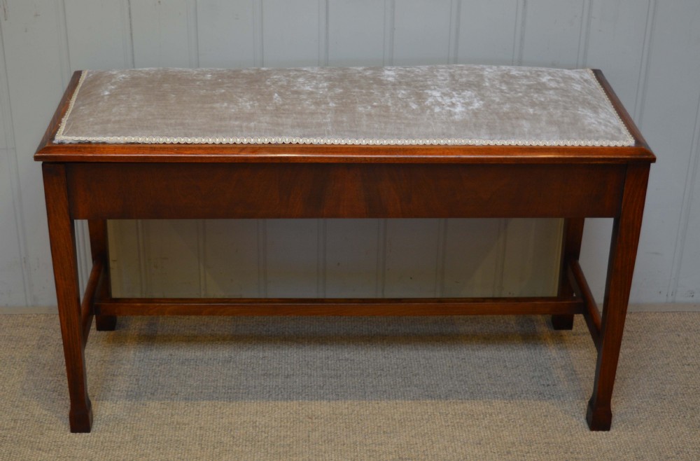 Edwardian Mahogany Duet Stool 