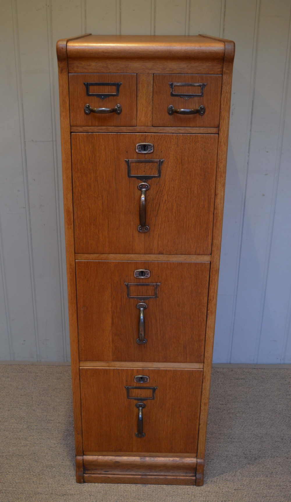 French Solid Oak Framed Filing Drawers