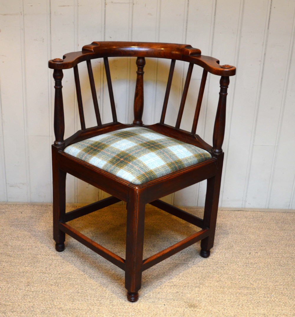 George III Mahogany Corner Chair