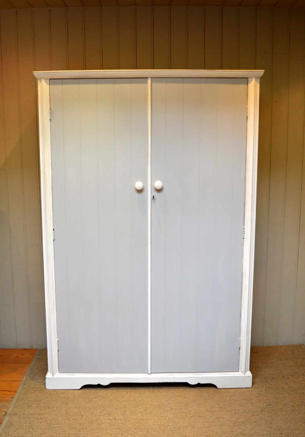 1920s Two Door Painted Wardrobe 