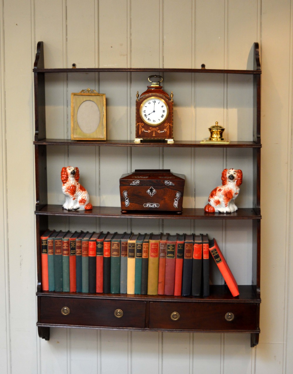Regency Mahogany Wall Shelves