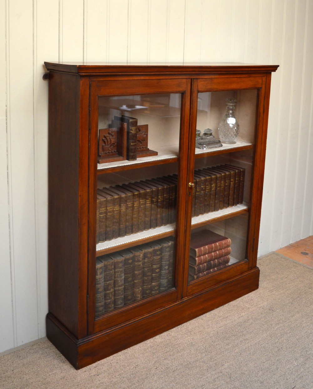 Oak Glazed Bookcase 