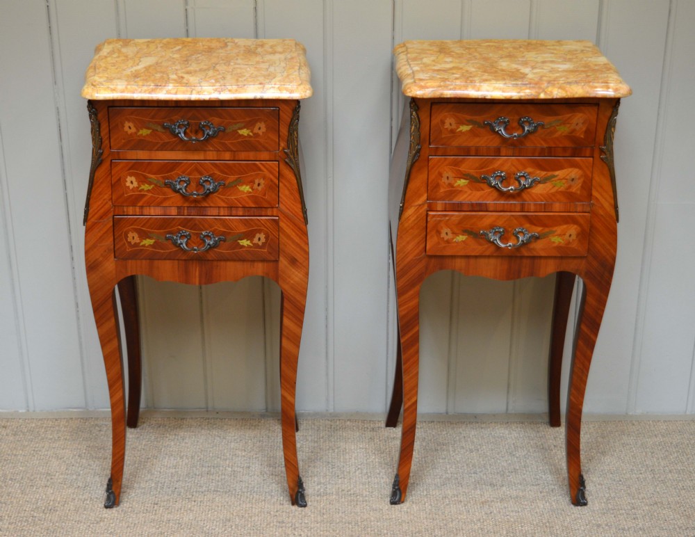 Pair Of French Bedside Cabinets 