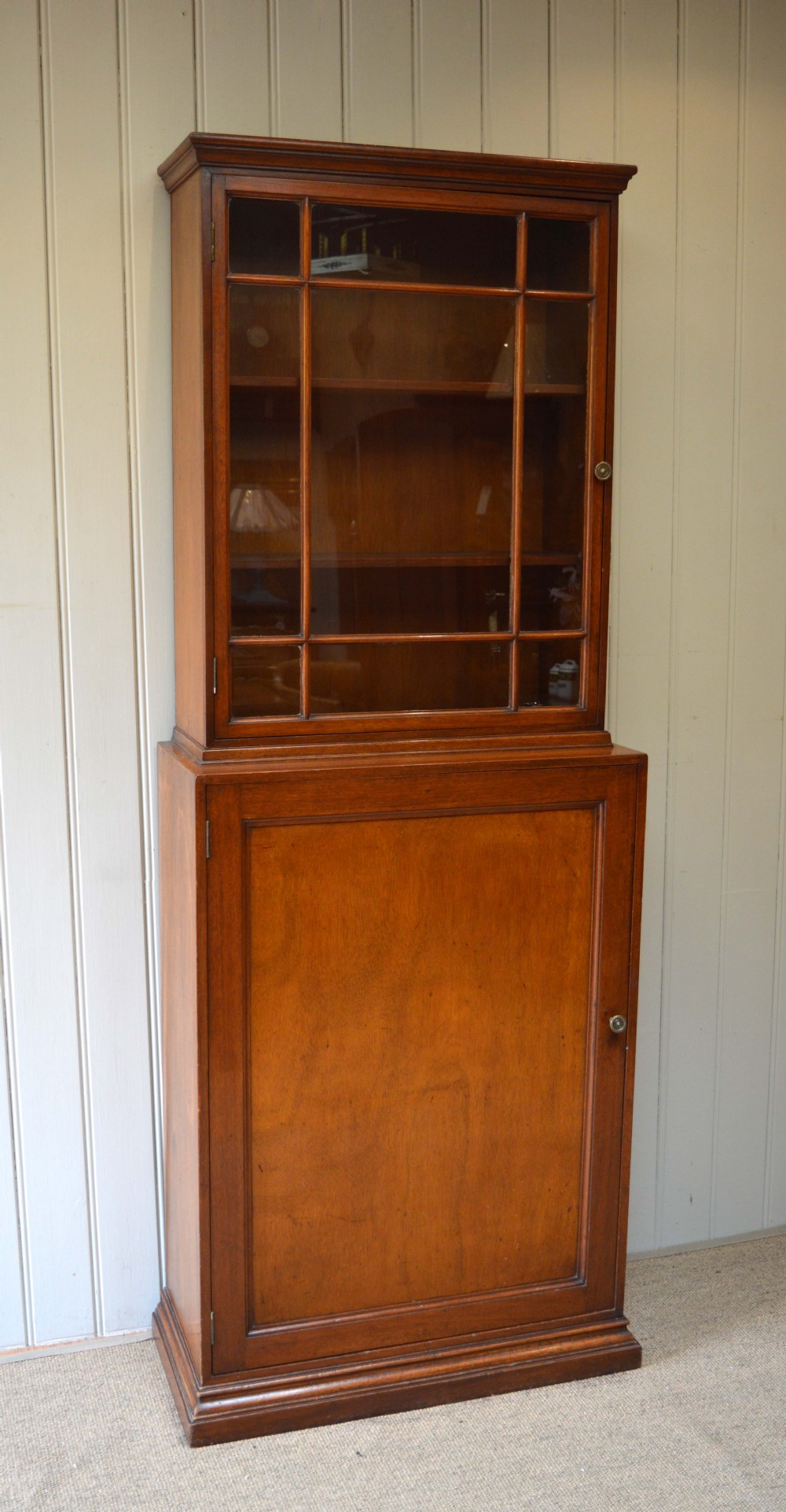 Edwardian Mahogany Cabinet Bookcase