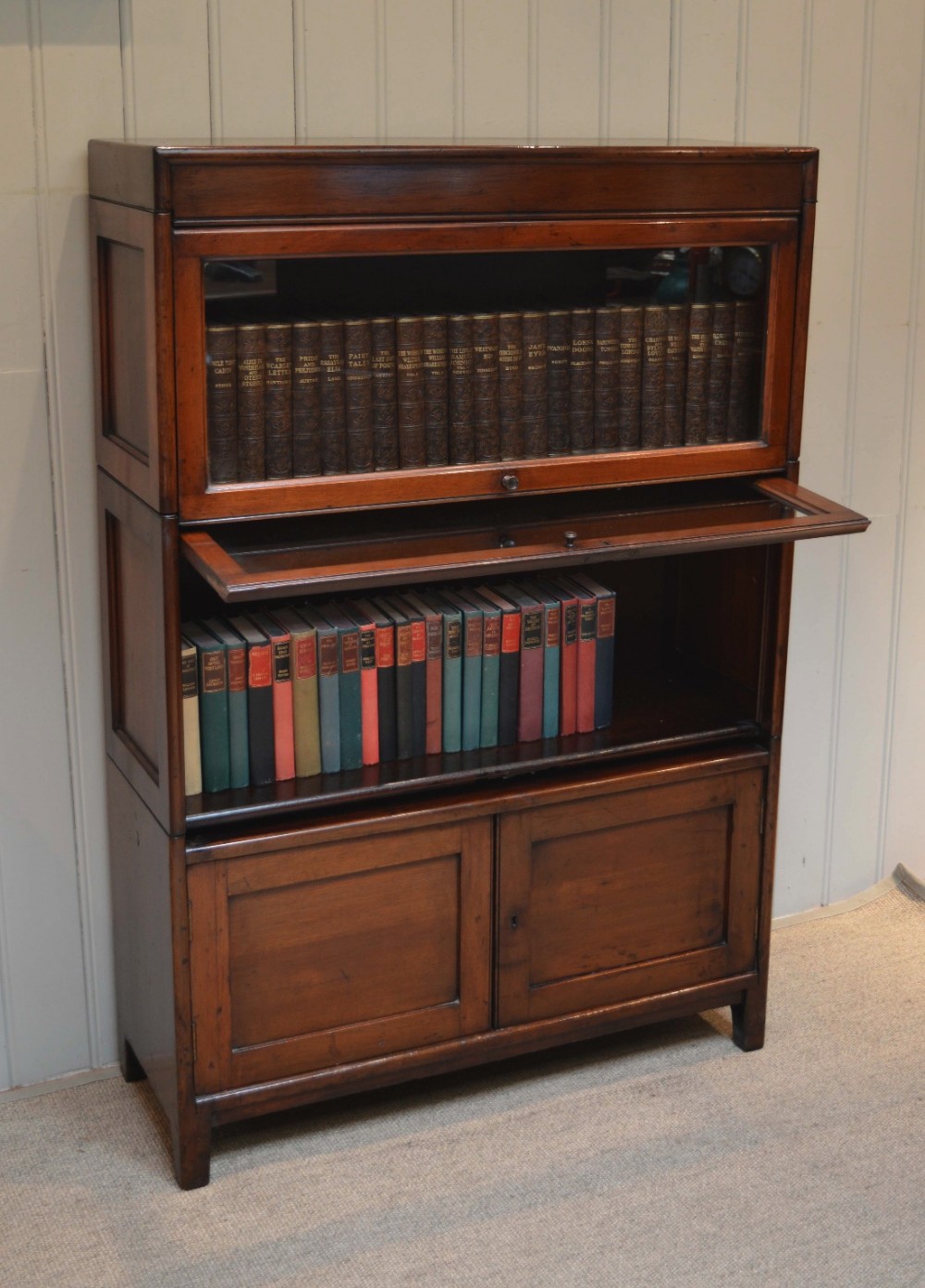 Mahogany Globe Wernicke Style Bookcase
