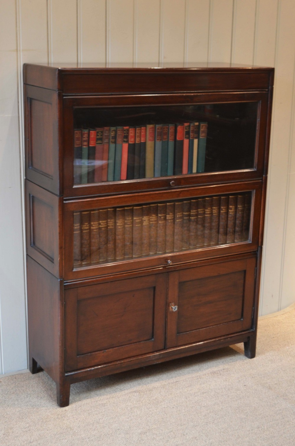 Mahogany Globe Wernicke Style Bookcase