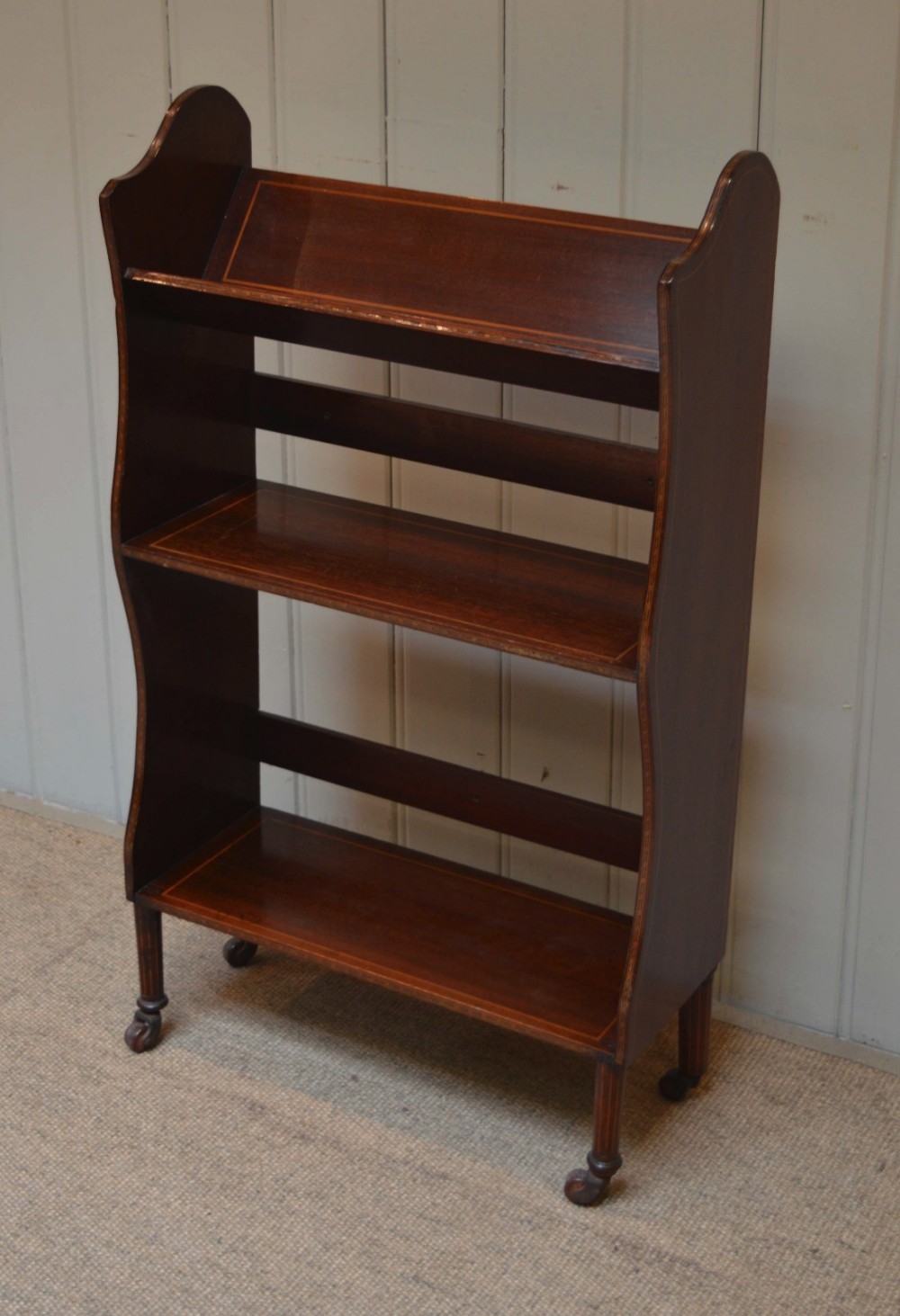 Edwardian Mahogany Book Trough
