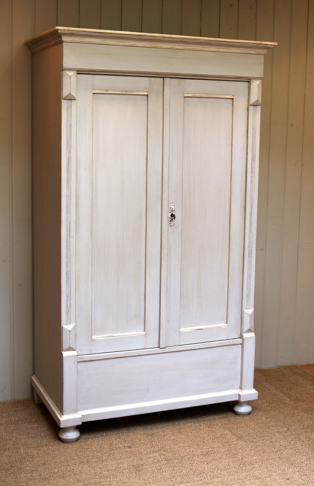Late 19th Century Painted Two Door Wardrobe 