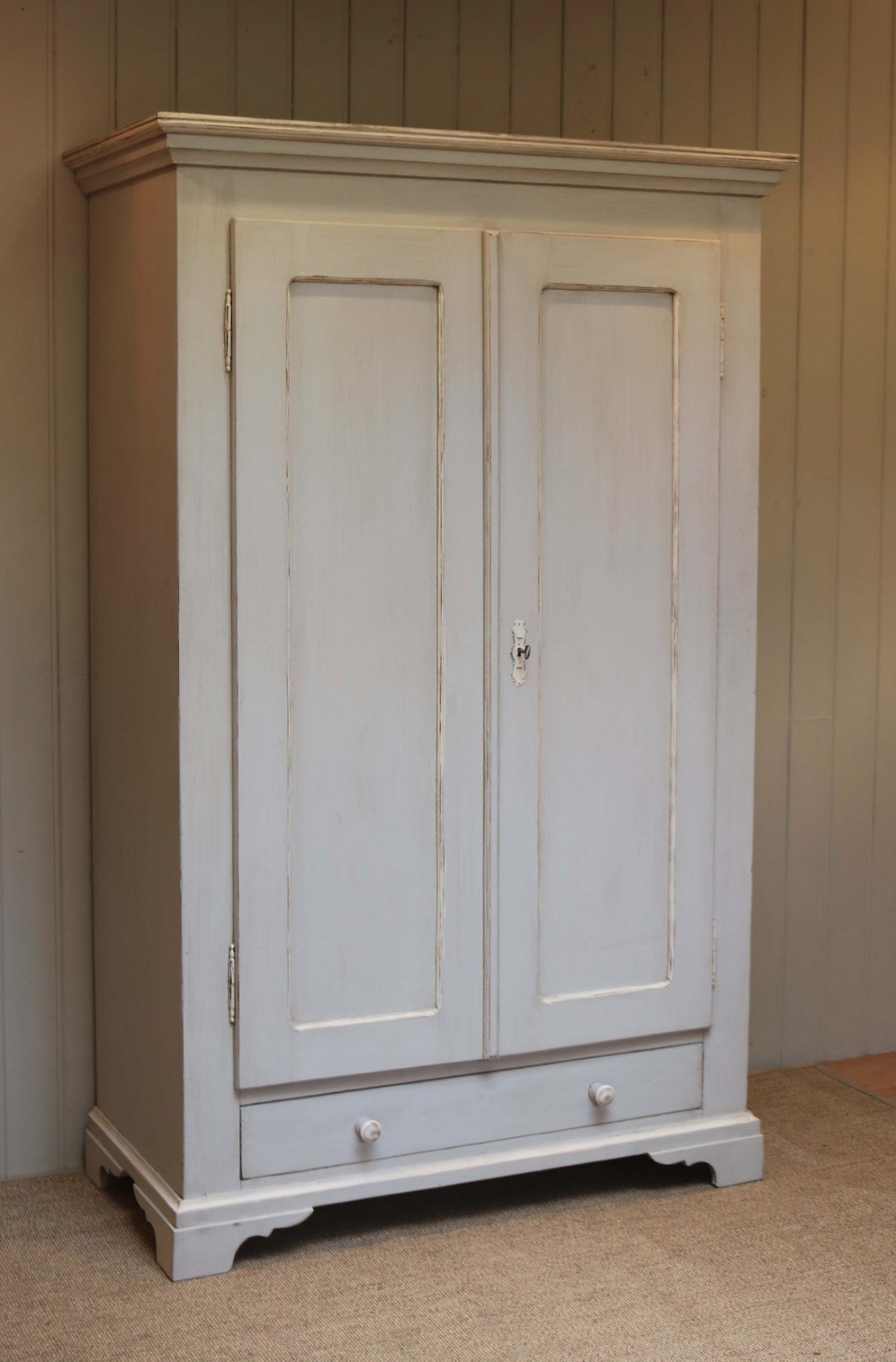 Late 19th Century Painted Continental Two Door Wardrobe