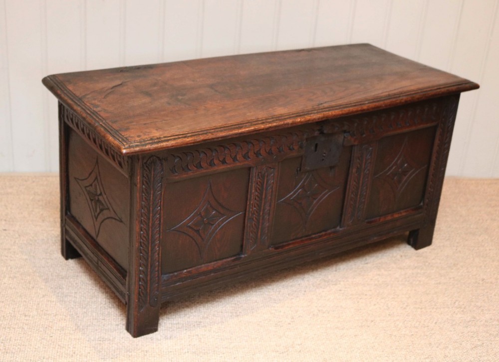 Early 18th Century Solid Oak Coffer