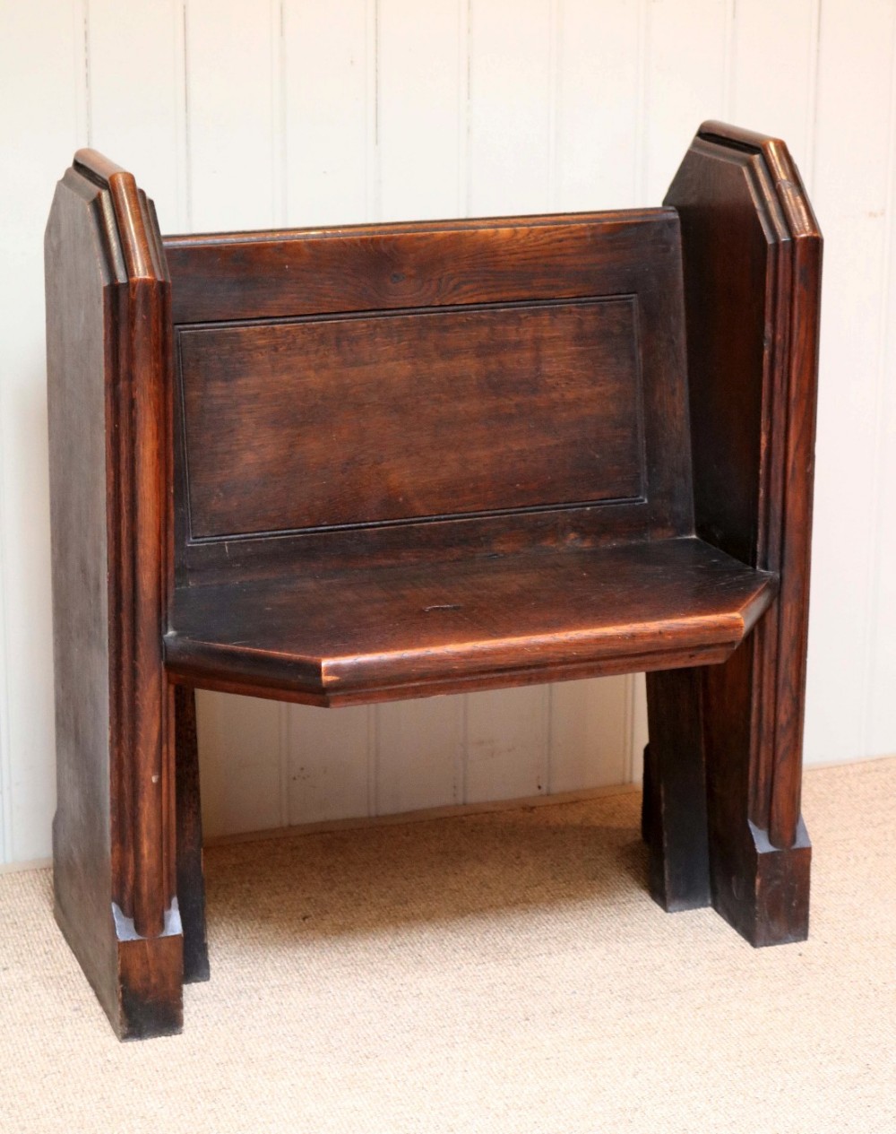 Small Dark Oak Church Pew