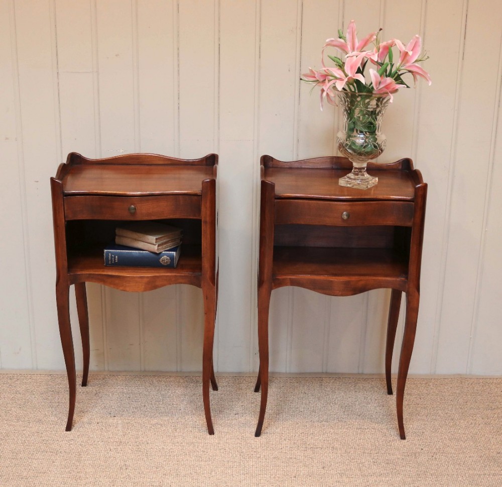 Pair Of Cherrywood Bedside Cabinets 