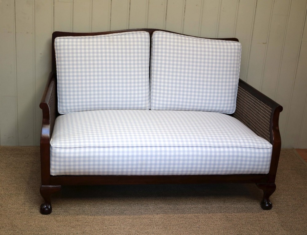 1920s Two Seater Bergere Settee 