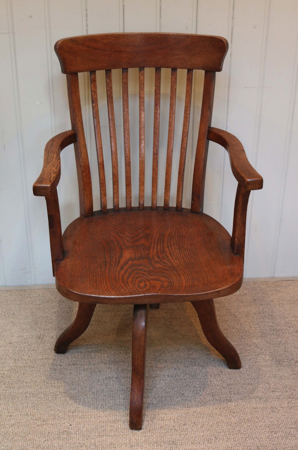 Oak Swivel Office Chair 
