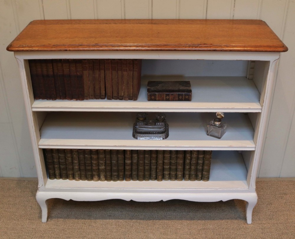 Painted Oak Open Bookcase 