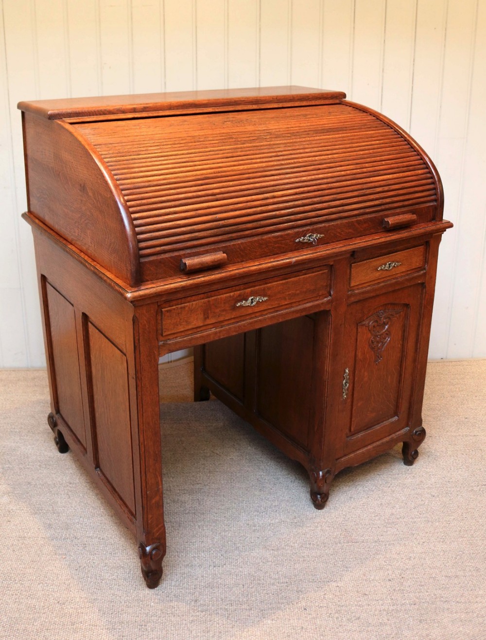 Solid oak Roll Top Desk 