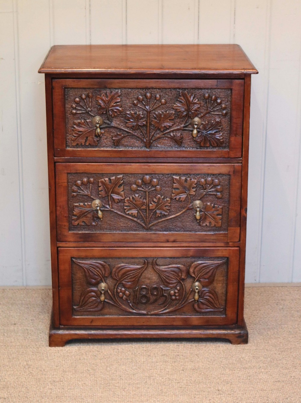 Arts And Crafts Pine Chest Of Drawers 