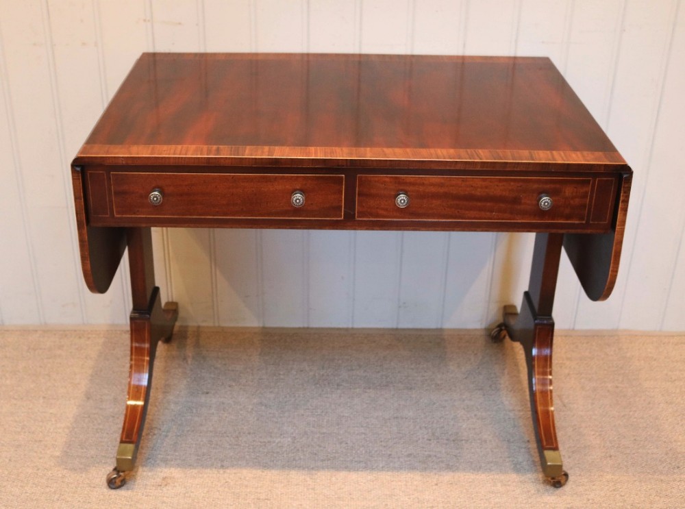 Edwardian Inlaid Mahogany Sofa Table