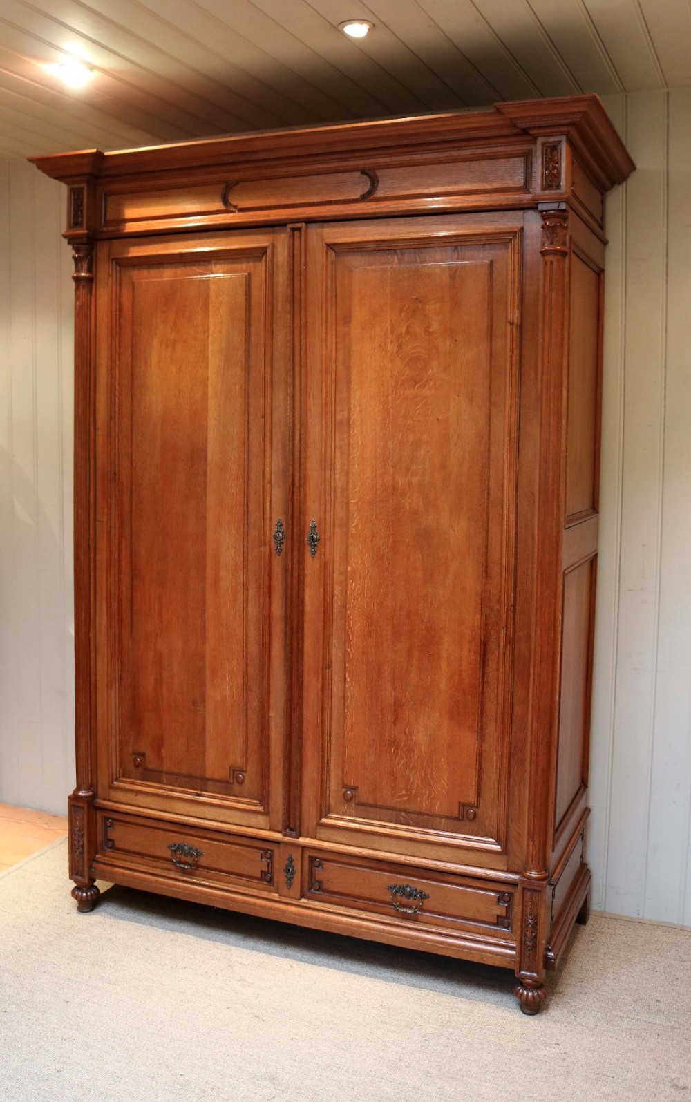 Substantial Solid Oak Wardrobe