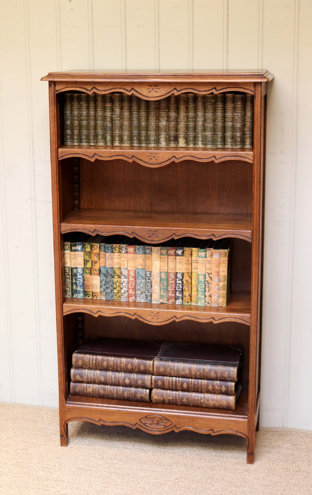 Slim Oak Open Bookcase