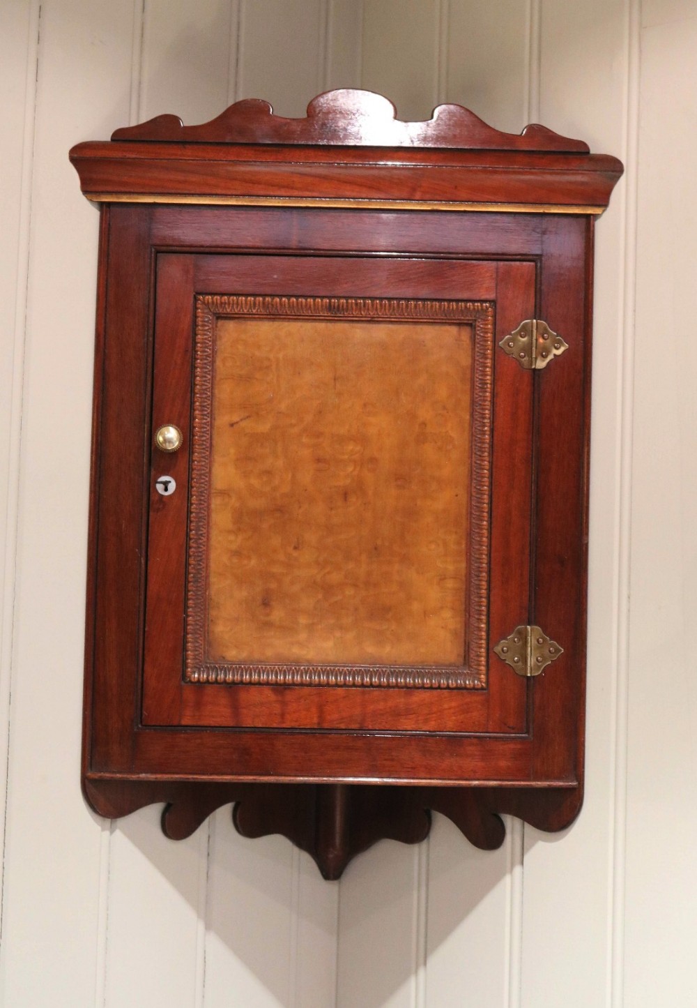 Victorian Mahogany Corner Wall Cabinet
