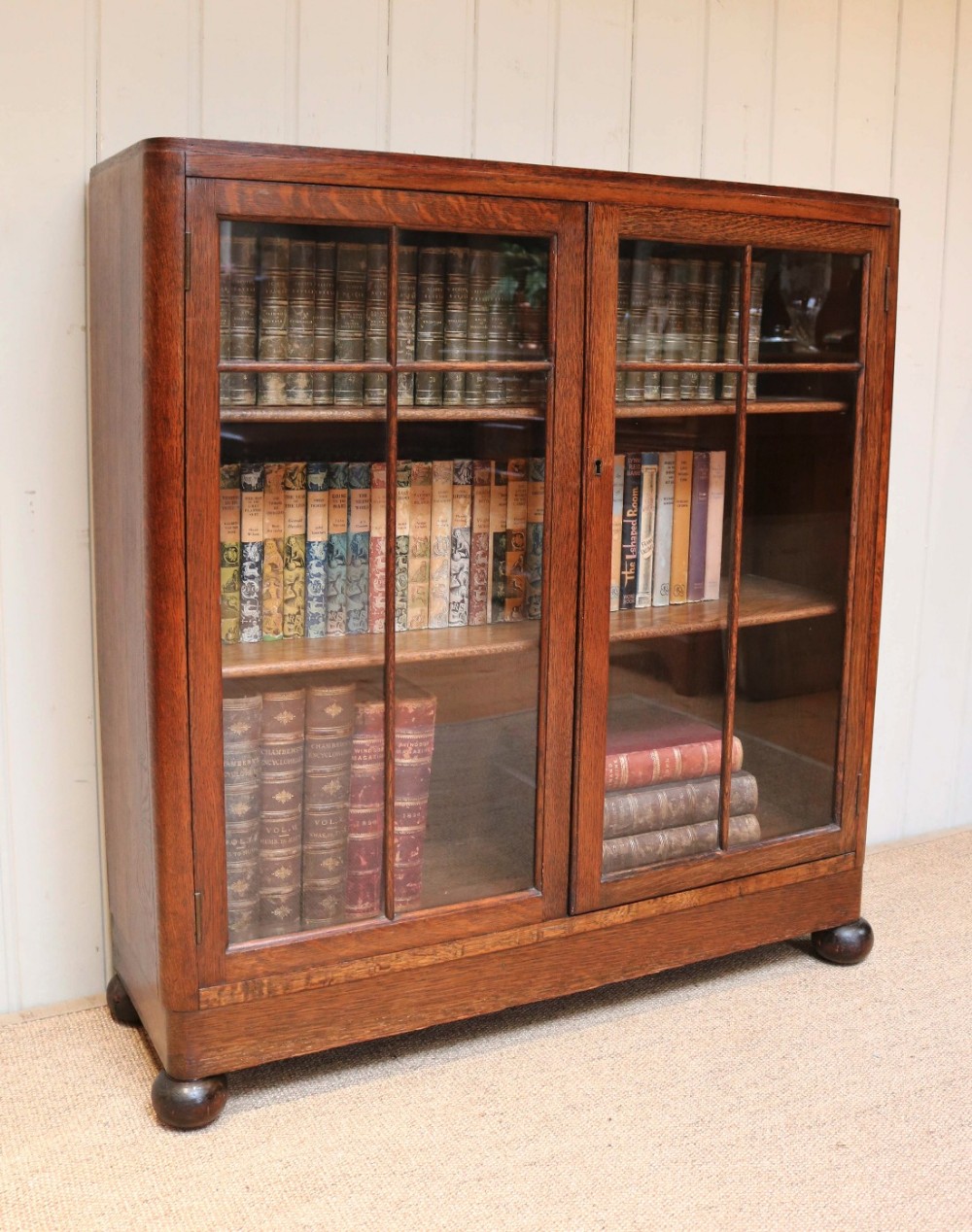 Oak Glazed Bookcase