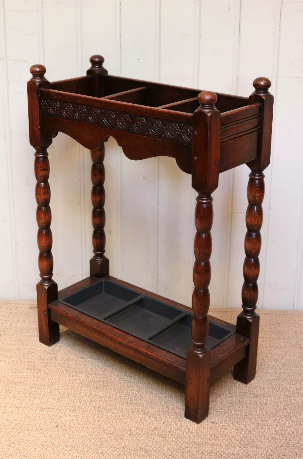 Oak Three Section Stick Stand 
