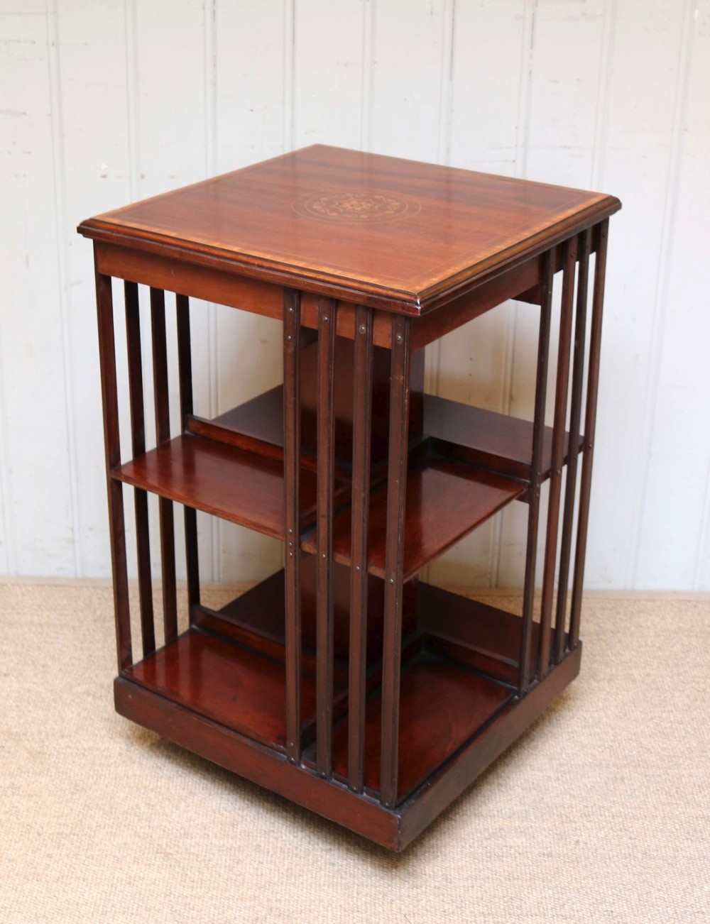 Edwardian Mahogany Revolving Bookcase 