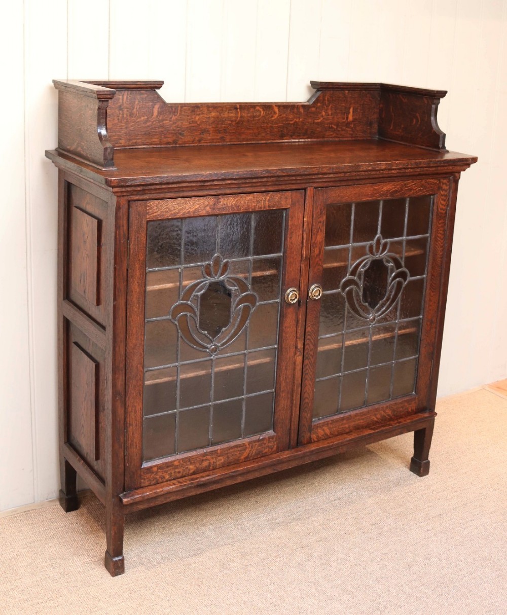 Oak Two Door Bookcase