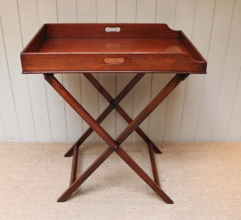 Mahogany Butlers Tray On Stand 