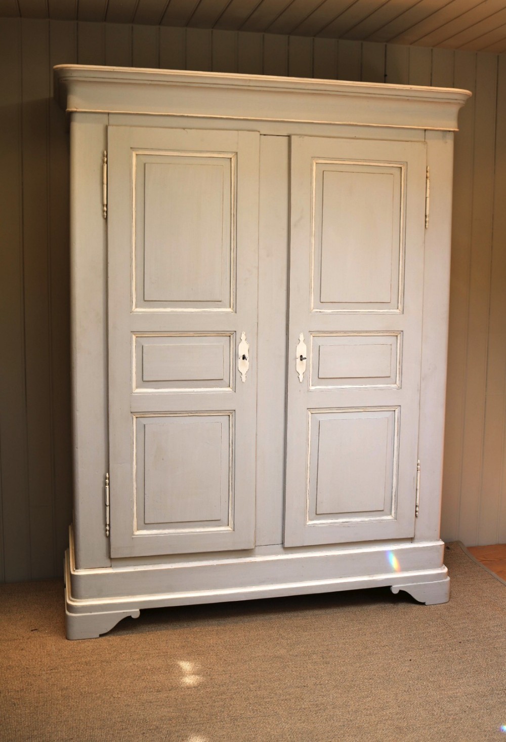 Large Painted Continental Painted Wardrobe