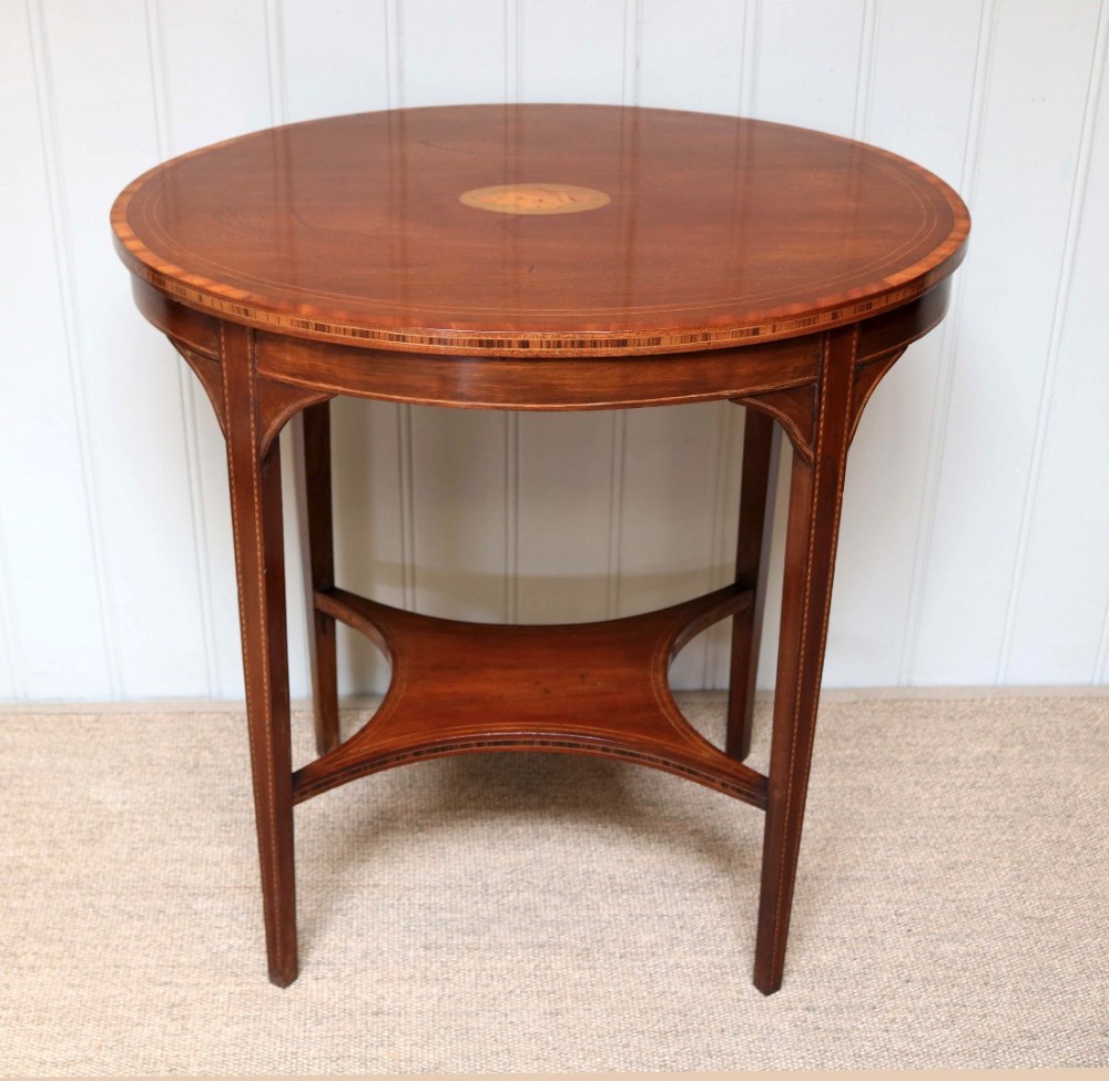 Edwardian Oval Inlaid Table