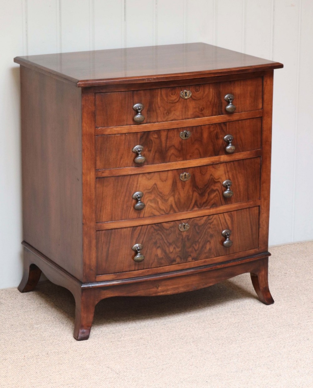 Georgian Style Walnut Chest Of Drawers 