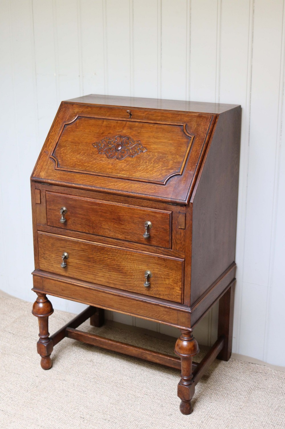 Solid Oak Bureau 