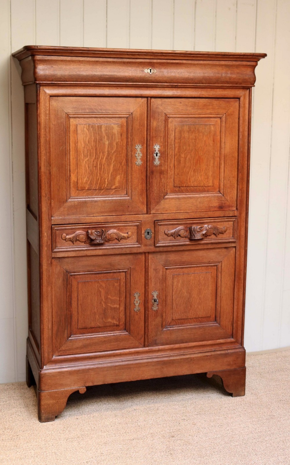 French Oak Housekeepers Cupboard 